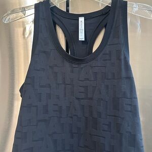 Rate Athleta Black Jacquard Logo Racerback Tank